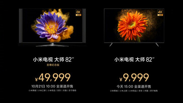 Los precios. (Fuente de la imagen: Xiaomi TV)