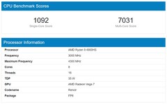 Ryzen 9 4900HS promedio. (Fuente de la imagen: Geekbench)