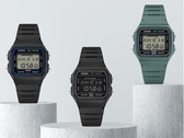 De izquierda a derecha, en la imagen: Casio F-B100W-1AJF, F-B100W-1BJF y F-B100W-3AJF.