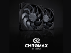 El Noctua G2 Chromax totalmente negro fotografiado