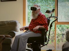 Un paciente en particular está probando el Synchron BCI en tándem con el Apple Vision Pro. (Fuente de la imagen: Synchron YT)