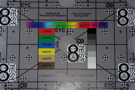 Fotografía de nuestro test chart