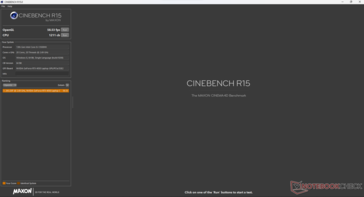 Rendimiento de Cinebench R15 con batería (una sola ejecución)