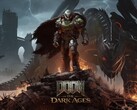 DOOM Slayer se alza sobre un campo de batalla en el key art oficial de DOOM: The Dark Ages (Fuente de la imagen: DOOM: The Dark Ages, cortesía de Keymailer)