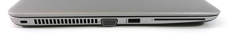 izquierda: bloqueo Kensington, VGA, USB 3.0, lector SmartCard