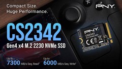 La próxima SSD CS2342 M.2 2230 de alta velocidad de PNY funciona con Steam Deck, Asus ROG Ally y otros dispositivos portátiles para juegos (Fuente de la imagen: PNY)