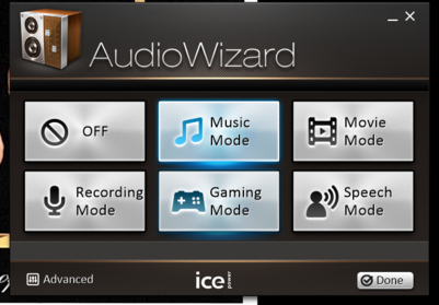 El software AudioWizard ....