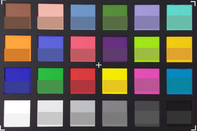 ColorChecker. El color de referencia se encuentra en la mitad inferior del campo.