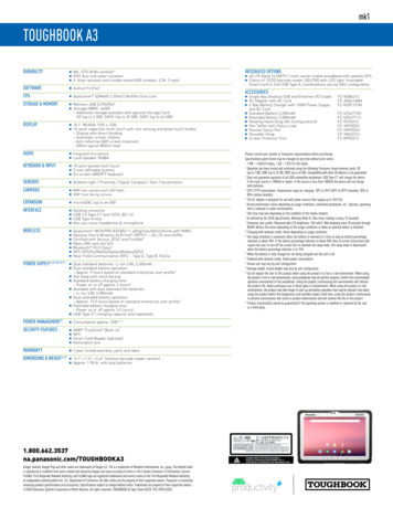 Especificaciones del Toughbook FZ-A3 (Fuente: Panasonic)