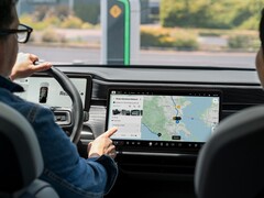 Un Rivian EV ejecutando Google Maps. (Fuente de la imagen: Rivian)