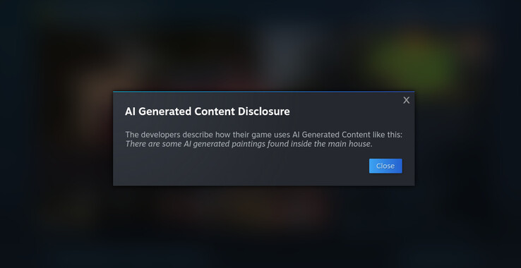 Este es el aspecto de la revelación de la IA generativa de Steam.