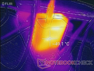 El adaptador de CA alcanza &gt;49 C tras una hora de juego