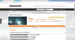 3DMark 11 después de la prueba de esfuerzo