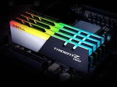 Memoria RAM DDR4 G.Skill Trident Z Neo Series instalada en la placa base (Fuente de la imagen: G.Skill con modificaciones)