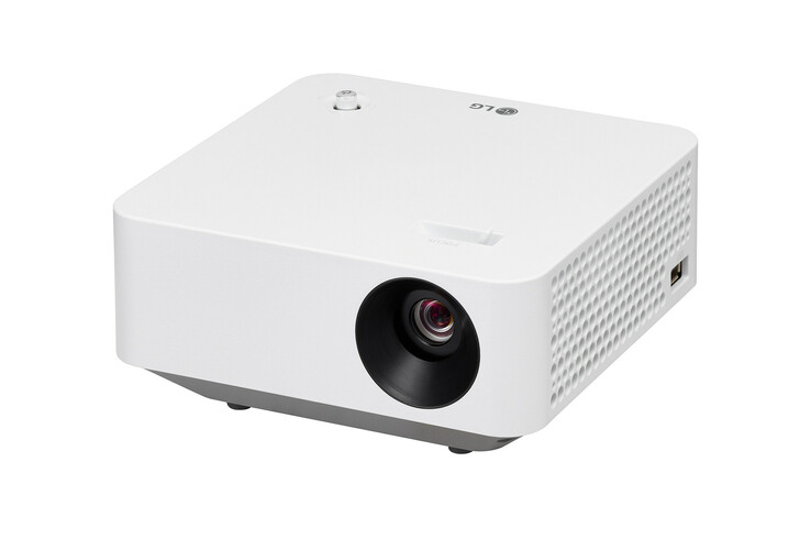 El proyector portátil LG PF510Q CineBeam Smart. (Fuente de la imagen: Apple)