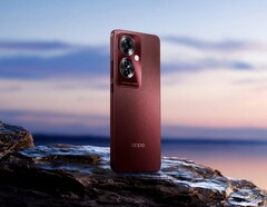 El Oppo F25 Pro 5G cuenta con una parte trasera texturizada opcional en un llamativo color rojo. (Imagen: Oppo)