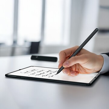 El Motorola Razr Fold tiene soporte para stylus, a diferencia del Galaxy Z Fold 7. (Fuente de la imagen: Evan Blass)