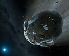 Ilustración artística de un asteroide.