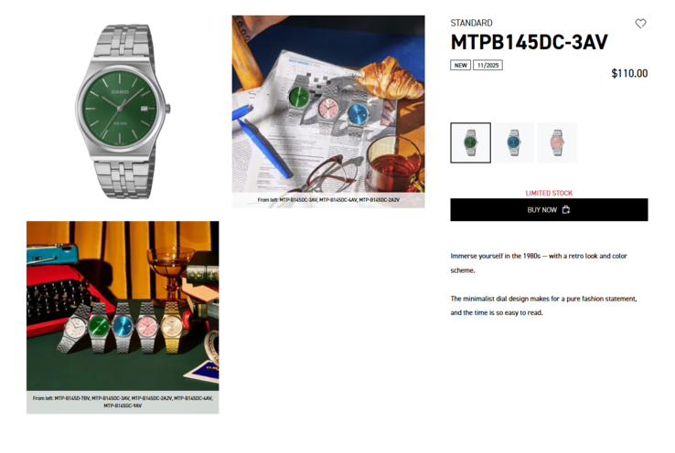 (Fuente de la imagen: Casio)