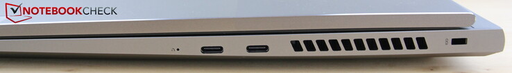 Derecha: 2x USB-C 3.2 Gen 2 incl. DisplayPort 1.4 y Power Delivery 3.0, Kensington