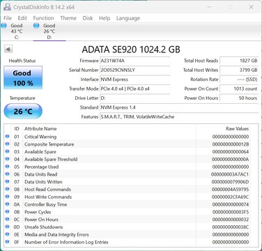 ADATA SE920 funciona con PCIe 4.0 x4