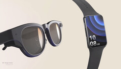 El nuevo diseño de referencia de la pulsera AR, con un par de gafas Goertek. (Fuente: Goertek)