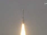 El vehículo de lanzamiento de NISAR despegando del Centro Espacial Satish Dhawan (Fuente de la imagen: ISRO)