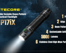 El Nitecore P17iX ofrece las mismas características que el P27iX, sólo que con un cabezal más pequeño