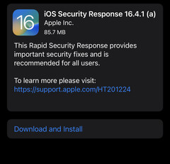 Apple ha lanzado hoy su primera actualización pública de Respuesta Rápida de Seguridad. (Imagen: propio)