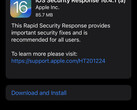 Apple ha lanzado hoy su primera actualización pública de Respuesta Rápida de Seguridad. (Imagen: propio)
