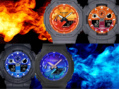 Dos modelos de Casio tienen degradados azules vivos depositados por vapor, mientras que los otros dos tienen degradados naranjas en la esfera. (Fuente de la imagen: Casio)