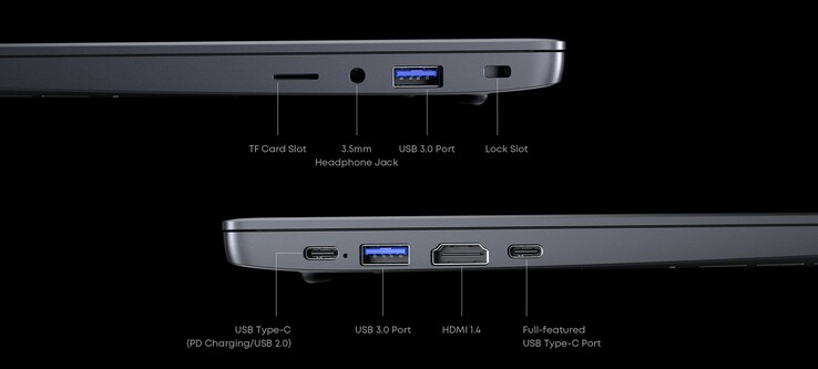 Las interfaces externas de la Chuwi CoreBook X (Fuente: Chuwi)