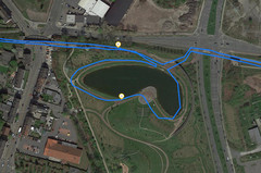 Prueba de GPS: Samsung Galaxy J4 Plus (2018) – Ciclismo alrededor de un lago