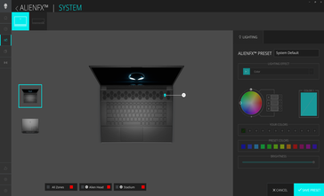 Personalizaciones de iluminación AlienFX