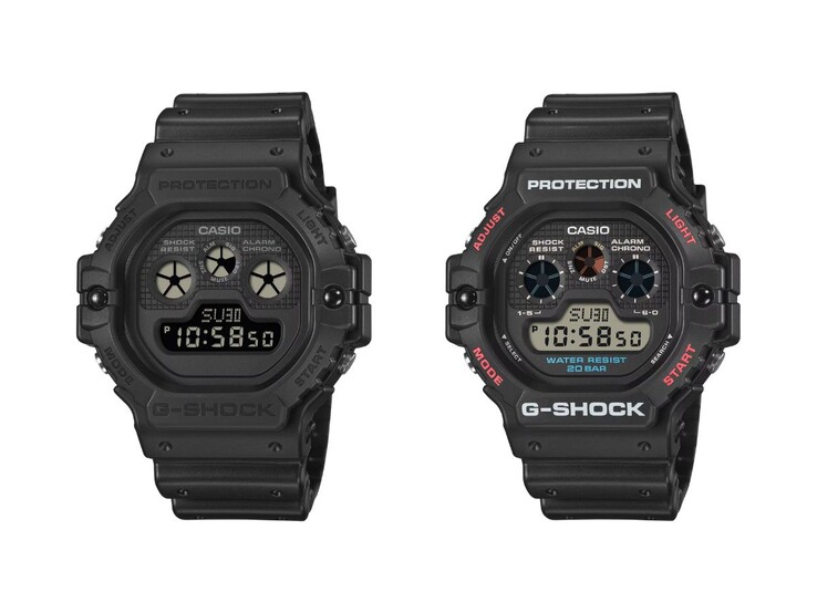 Los relojes Casio G-Shock DW-5900UBB-1 (izquierda) y DW-5900U-1 (derecha). (Fuente de la imagen: Casio)