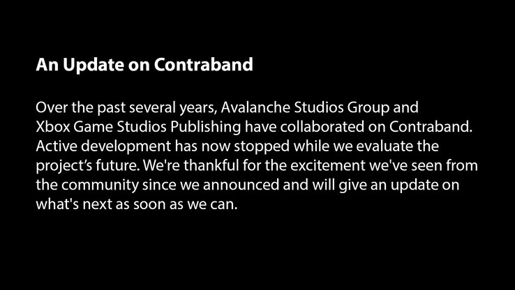 El comunicado de prensa de Avalanche Studios. (Fuente de la imagen: Avalanche Studios) 