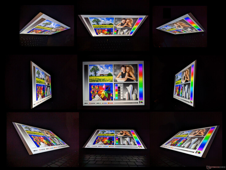 Amplios ángulos de visión IPS para los modos tableta y retrato. Los colores y el contraste cambian solo si se ve desde ángulos extremos