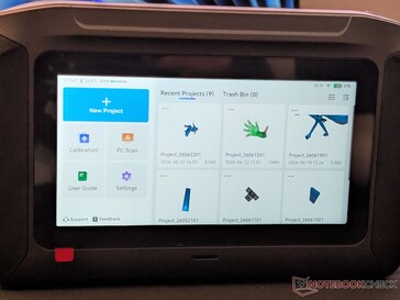 Pantalla de inicio en la pantalla táctil 
