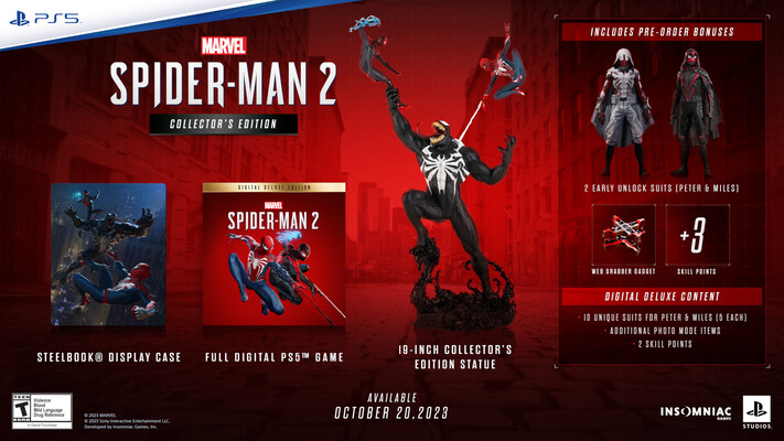 Contenidos de Marvel's Spider-Man 2 Collectors Edition (imagen vía Sony)