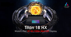 El próximo Titan 18 HX de MSI luce un enorme panel mini-LED 4K 120 Hz de 18 pulgadas. (Fuente de la imagen: MSI)