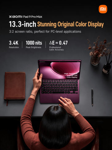 Características destacadas de la pantalla del Xiaomi Pad 9 Pro Max