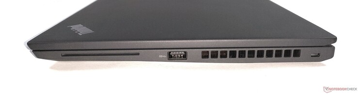 A la derecha: Tarjeta inteligente, USB-A 3.2 Gen 1, bloqueo Kensington