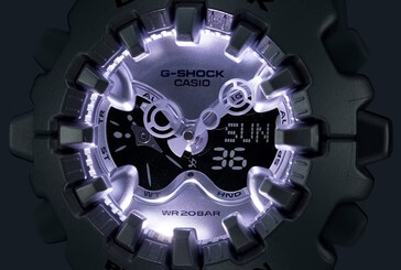 La GA-V01 utiliza dos LED Super Illuminator de alto brillo para iluminar la esfera. (Fuente de la imagen: Casio)