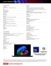 Especificaciones del Lenovo ThinkPad L14 Gen 7 Intel.