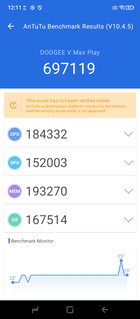 Prueba de rendimiento AnTuTu 10 (Fuente de la imagen: Captura de pantalla - Sergey Tarasov - Notebookcheck)