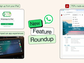 Las últimas mejoras de WhatsApp incluyen el registro desde el iPad, una compatibilidad mejorada con archivos PDF y la posibilidad de compartir música. 
