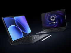 La Pad 8 y la Pad 8 Pro con el teclado y los accesorios stylus oficiales de Xiaomi. (Fuente de la imagen: Xiaomi)