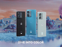 El Edge 40 Neo en sus opciones de color curadas por Pantone. (Fuente de la imagen: Motorola vía @evleaks)