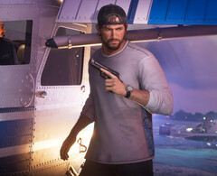Jason, el protagonista de GTA 6, empuñando una pistola.