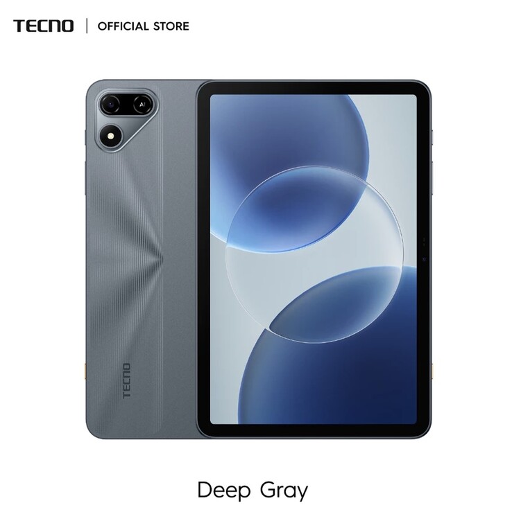 El Tecno Megapad SE 2 en color gris oscuro.